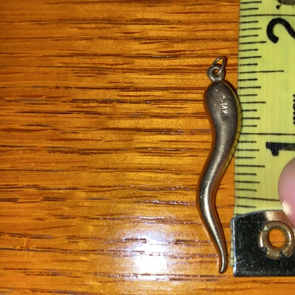 💛NWOT VTG 14K Solid Gold Italian Large Horn Pendant - Picture 9 of 11